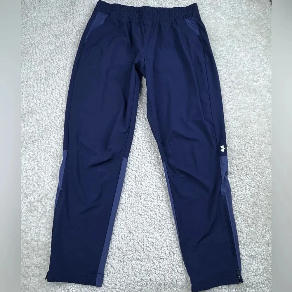 Under Armour Squad 2.0 Womens Tapered Training Warm-Up Pant. Navy Blue. Large